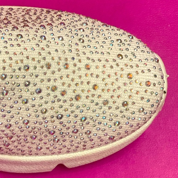 Italina Knitted Sparkly Embellished Platform Slip-On Sock Sneaker - Picture 9 of 9